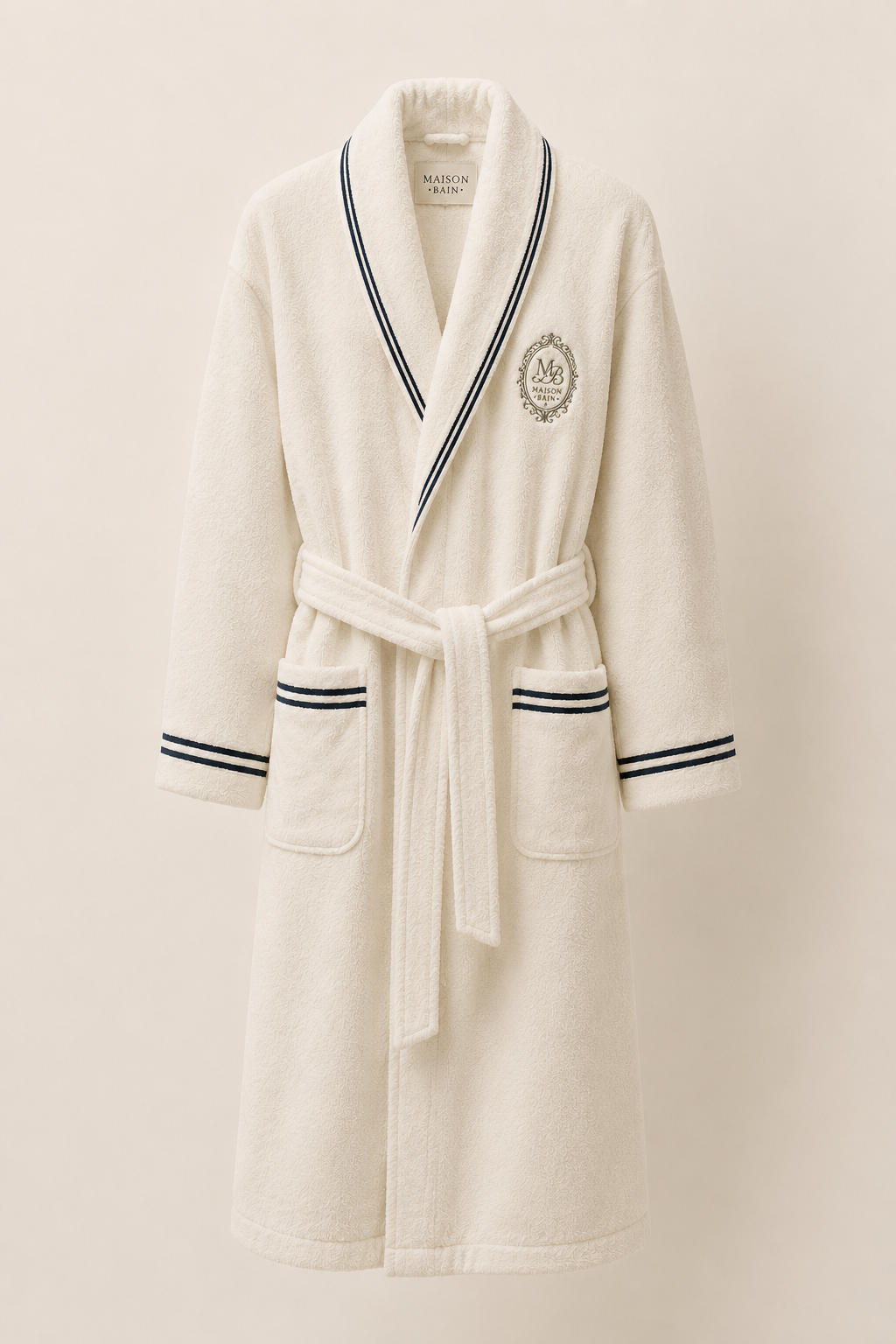 Monogram organic cotton bathrobe